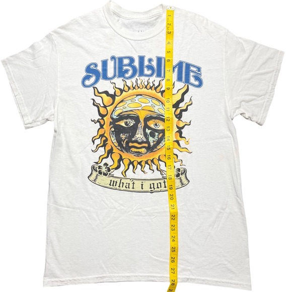 Sublime Sun Graphic Band T Shirt White Medium 90s Style‎ Alternative - Picture 5 of 6